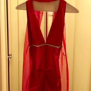 Red Halter Prom Dress